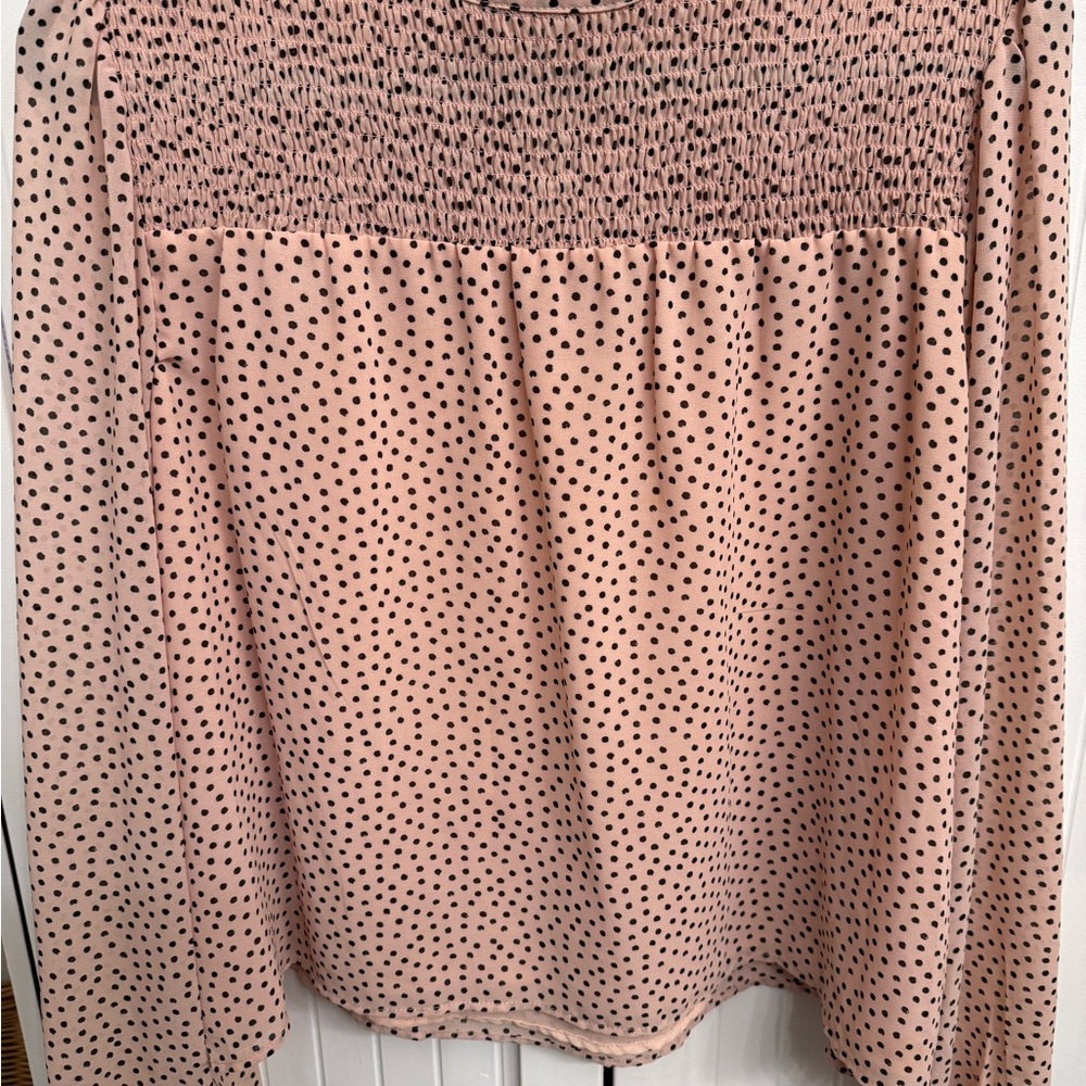 Pink Polka Dot Blouse
